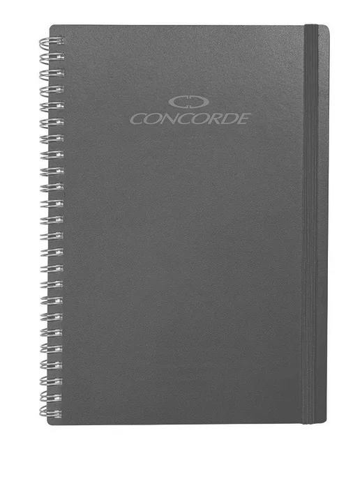 Główne zdjęcie produktu Zápisník CONCORDE Spiral A5 linka 9mm,80l, černá