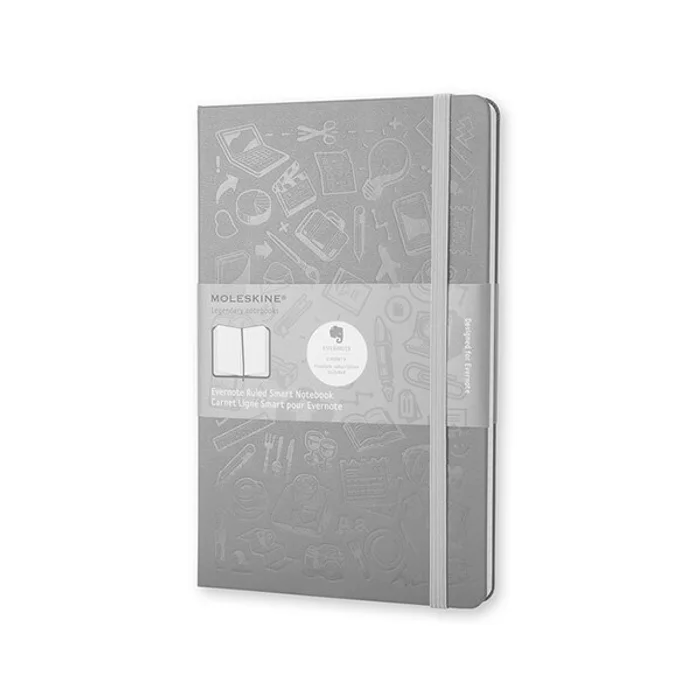 Główne zdjęcie produktu Zápisník Moleskine Evernote - tvrdé desky L, linkovaný, šedý