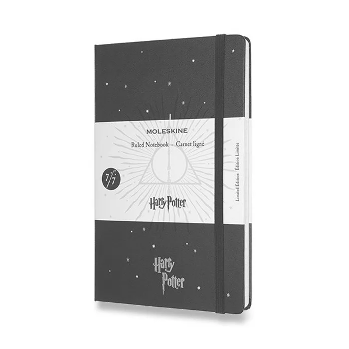 Główne zdjęcie produktu Zápisník Moleskine Harry Potter - tvrdé desky L, linkovaný, Book 7, černý