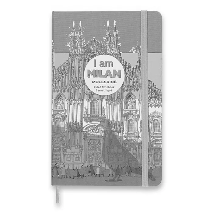 Główne zdjęcie produktu Zápisník Moleskine I am Milan tvrdé desky, L, linkovaný