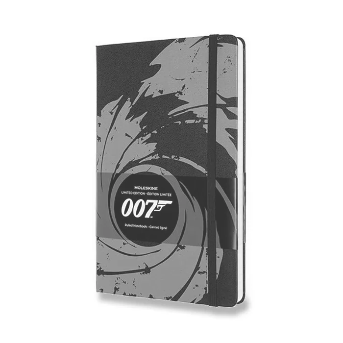 Główne zdjęcie produktu Zápisník Moleskine James Bond - tvrdé desky L, linkovaný, černý