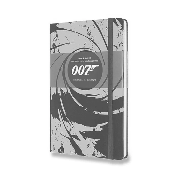 Główne zdjęcie produktu Zápisník Moleskine James Bond - tvrdé desky L, linkovaný, modrý
