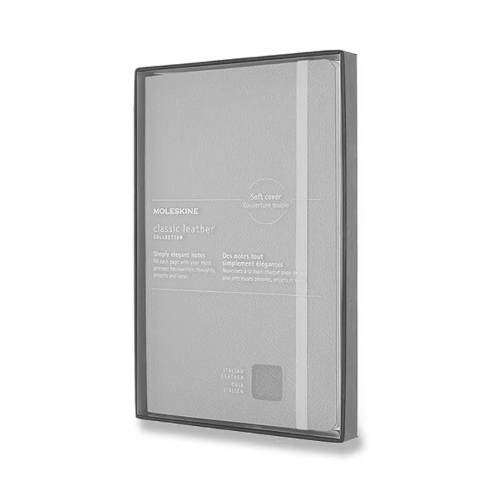 Główne zdjęcie produktu Zápisník Moleskine kožený - měkké desky L, linkovaný, žlutý