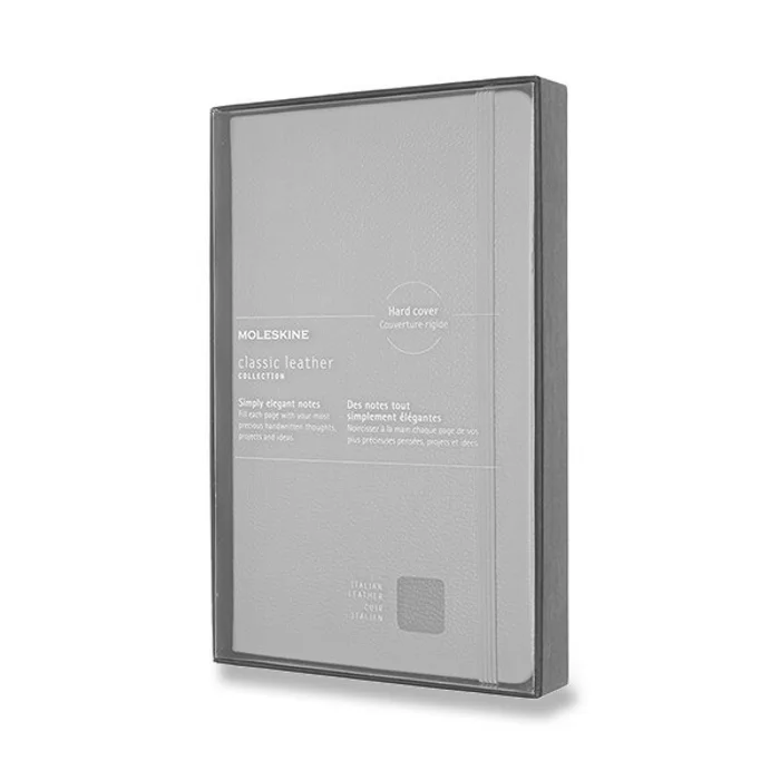 Główne zdjęcie produktu Zápisník Moleskine kožený - tvrdé desky L, linkovaný, žlutý