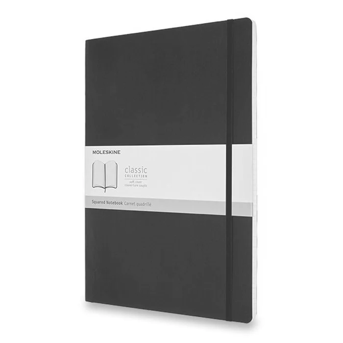 Główne zdjęcie produktu Zápisník Moleskine - měkké desky A4, čtverečkovaný, černý