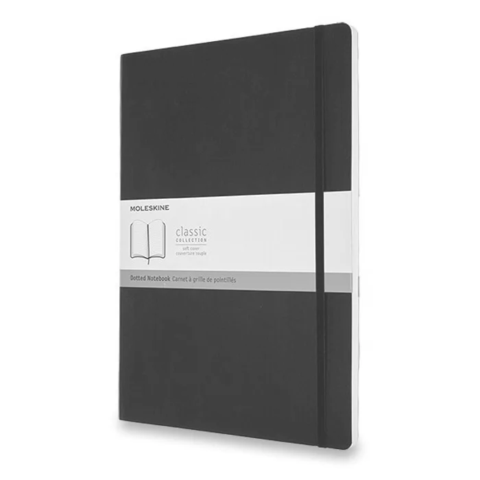 Główne zdjęcie produktu Zápisník Moleskine - měkké desky A4, tečkovaný, černý