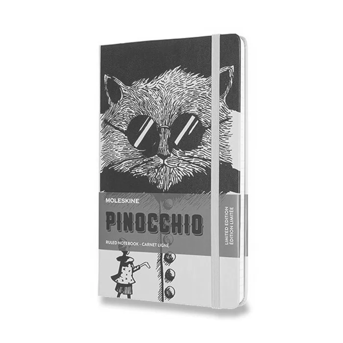 Główne zdjęcie produktu Zápisník Moleskine Pinocchio - tvrdé desky L, linkovaný, černý