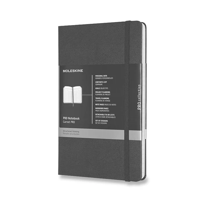 Główne zdjęcie produktu Zápisník Moleskine Professional - tvrdé desky L, černý