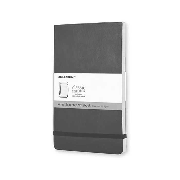 Główne zdjęcie produktu Zápisník Moleskine Reporter - měkké desky L, linkovaný, černý
