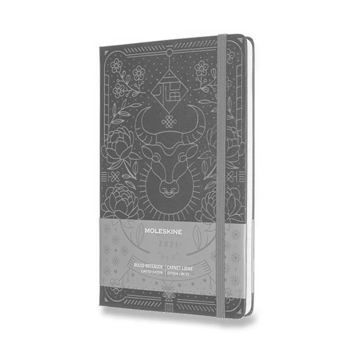 Główne zdjęcie produktu Zápisník Moleskine Rok Buvola - tvrdé desky L, linkovaný, červený