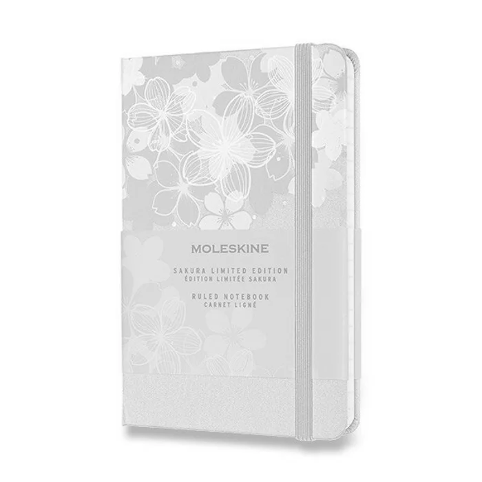 Główne zdjęcie produktu Zápisník Moleskine Sakura - tvrdé desky S, linkovaný, růžový