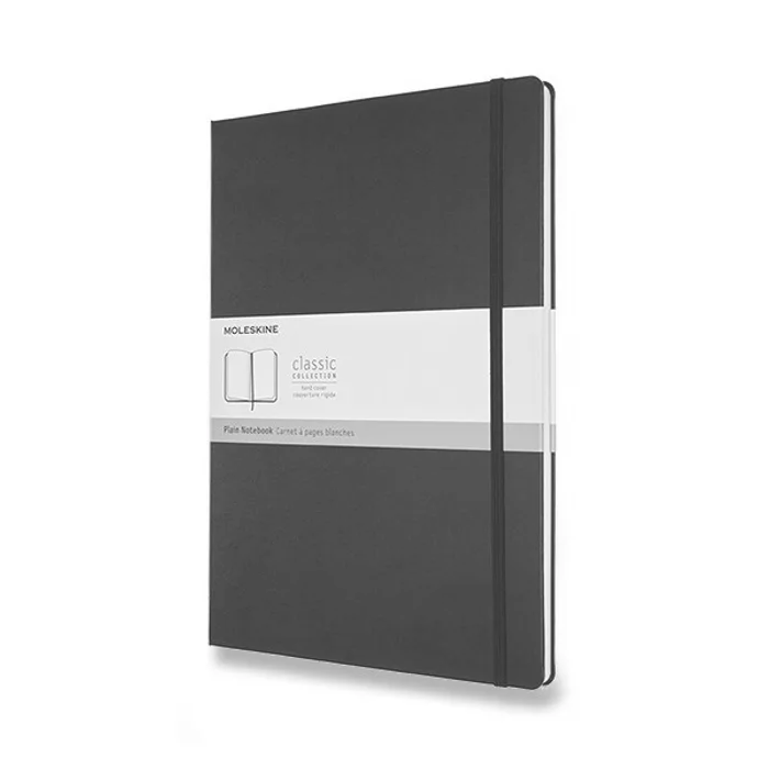 Główne zdjęcie produktu Zápisník Moleskine - tvrdé desky A4, čistý, černý