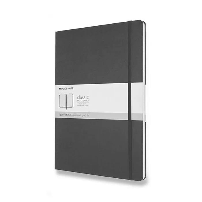 Główne zdjęcie produktu Zápisník Moleskine - tvrdé desky A4, čtverečkovaný, černý