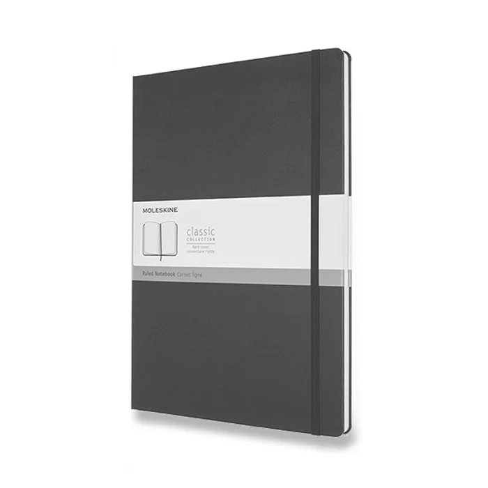 Główne zdjęcie produktu Zápisník Moleskine - tvrdé desky A4, linkovaný, černý