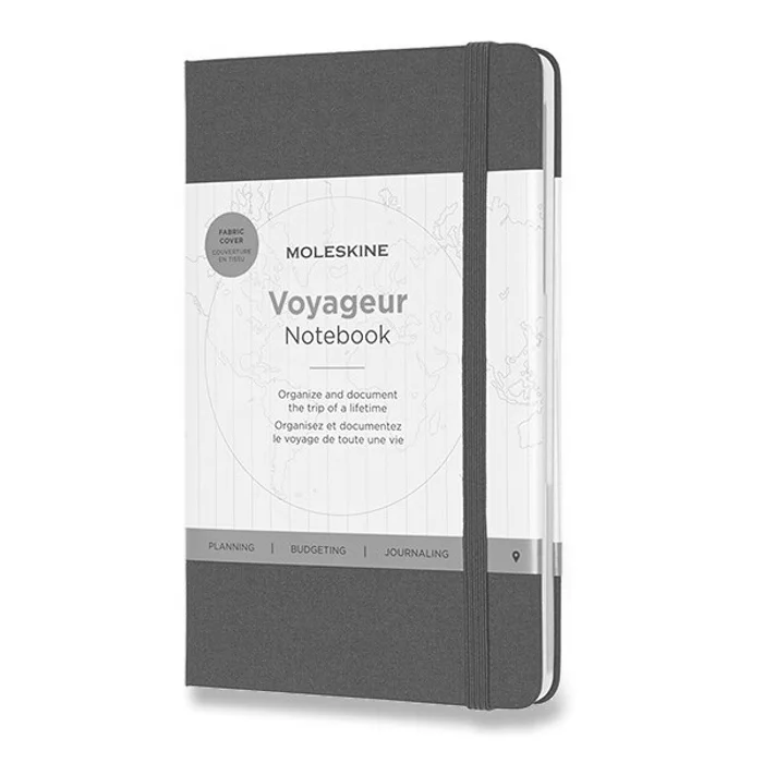 Główne zdjęcie produktu Zápisník Moleskine Voyageur - tvrdé desky tmavě hnědý