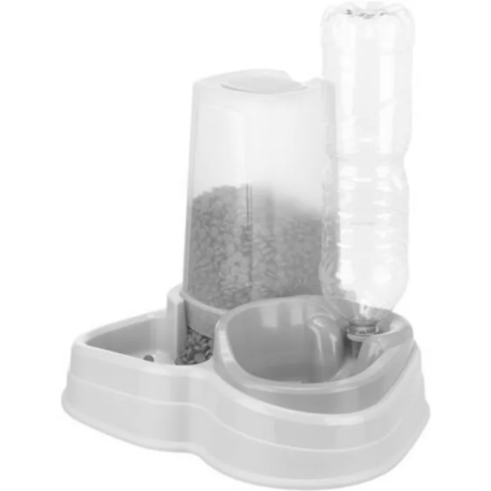 Główne zdjęcie produktu Zásobník na vodu a krmivo, 3,5 l/ 37 x 32 x 31 cm, plast, šedá/taupe