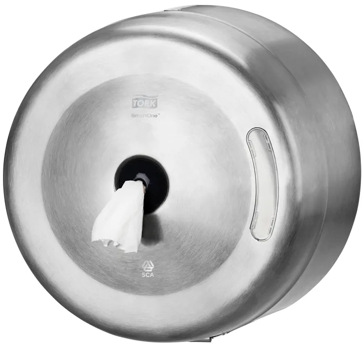 Główne zdjęcie produktu Zásobník TORK 472054 SmartOne na toaletní papír se středovým odvíjením nerez T8 [1 ks]