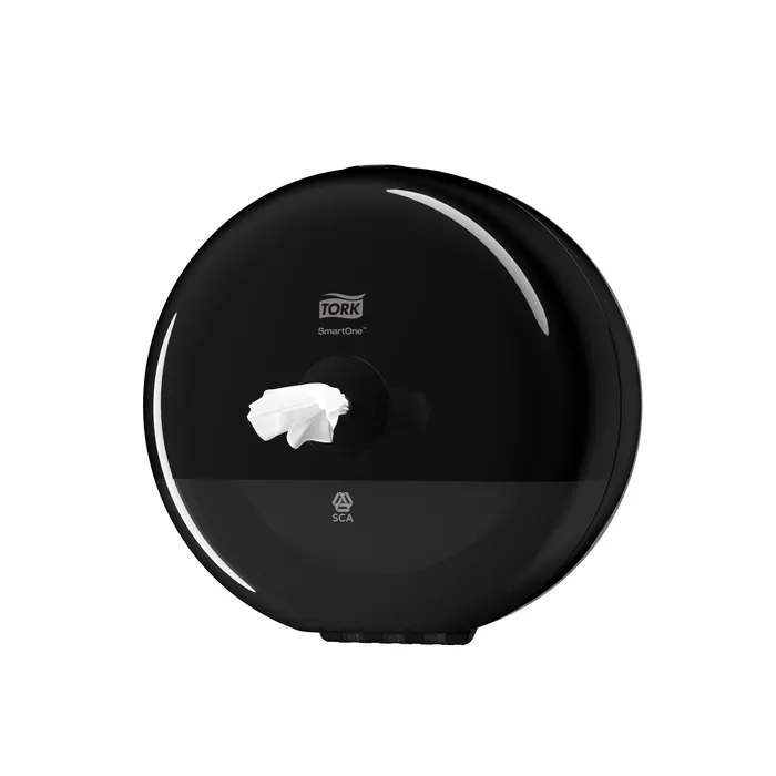 Główne zdjęcie produktu Zásobník TORK SmartOne Mini na toaletní papír se středovým odvíjením černý T9 [1 ks]
