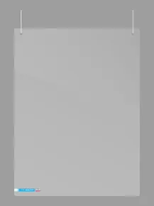 Zawieszana osłona z pleksiglasu 150 x 100 cm