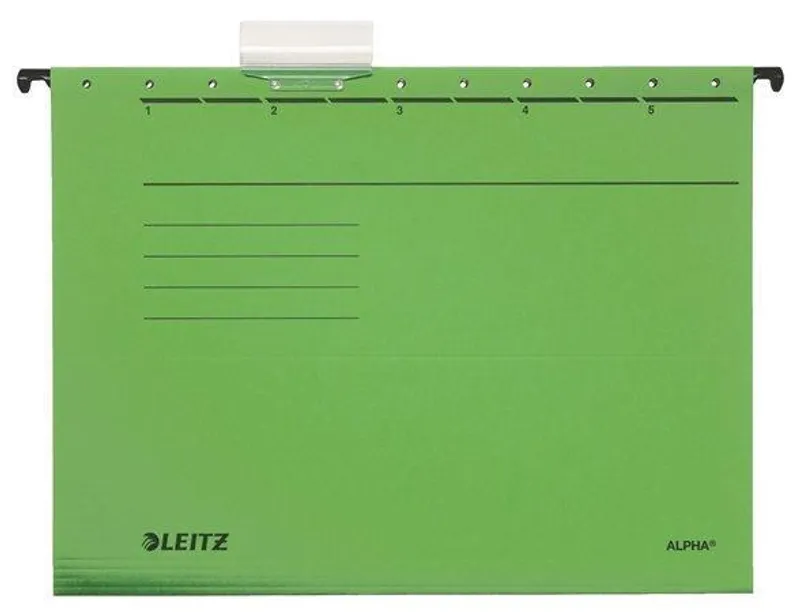 Główne zdjęcie produktu Závěsné desky Leitz ALPHA® typu "V", Zelená [25 ks]