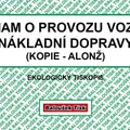 Następne zdjęcie produktu Zapis eksploatacji pojazdu transportu ciężarowego alonż ET220
