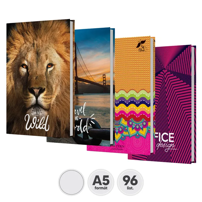 Główne zdjęcie produktu Záznamní kniha čistá/nelinkovaná A5 [96 listů]