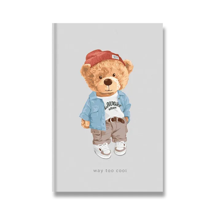 Główne zdjęcie produktu Záznamní kniha Shkolyaryk Teddy Bear A6, čtverečkovaná, 80 listů
