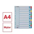 Następne zdjęcie produktu Wzmocnione przekładki kartonowe Esselte Mylar, A4, Mix kolorów
