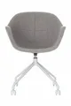 Židle "Gant", 2 ks, šedá, kovový podstavec, na kolečkách, PAPERFLOW