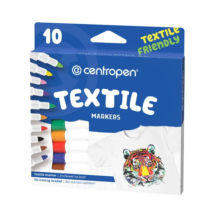 Główne zdjęcie produktu Značkovač 2739 na textil sada 10 barev