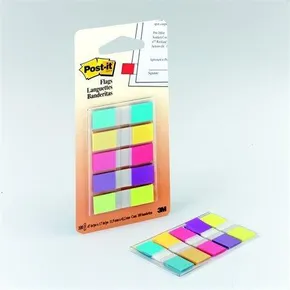 Paski do znakowania, 5x20 arkuszy, 12x43 mm, 3M POSTIT, mieszane kolory