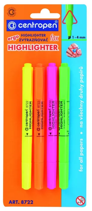 Główne zdjęcie produktu Zvýrazňovač 8722 1-4 mm sada 4 barvy