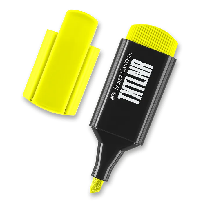 Główne zdjęcie produktu Zvýrazňovač Faber-Castell Short TXTLNR žlutý