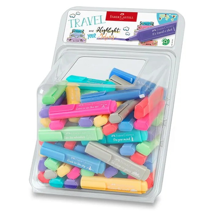 Główne zdjęcie produktu Zvýrazňovač Faber-Castell Textliner 1546 dóza, 100 ks