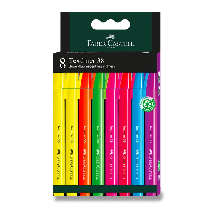 Główne zdjęcie produktu Zvýrazňovač Faber-Castell Textliner 38 sada 8 ks