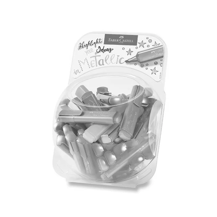 Główne zdjęcie produktu Zvýrazňovač Faber-Castell Textliner 46 Metallic dóza, 80 ks