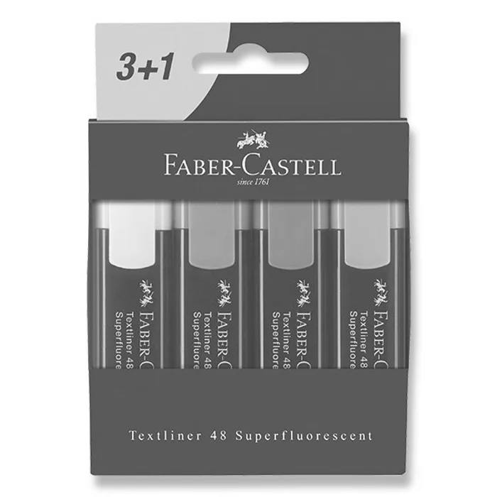 Główne zdjęcie produktu Zvýrazňovač Faber-Castell Textliner 48 4 kusy