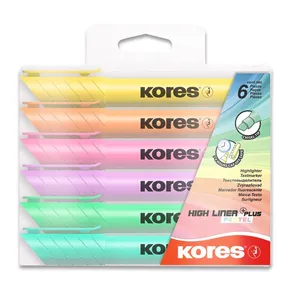 Rozświetlacz Kores High Liner Pastel zestaw 6 kolorów