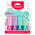 Rozświetlacz Maped Fluo Peps Classic Glitter zestaw 4 kolorów