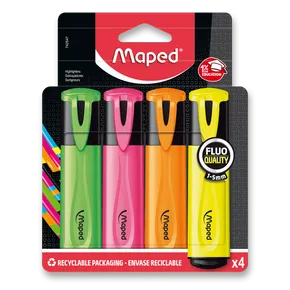 Zakreślacz Maped Fluo Peps Classic – zestaw 4 kolorów