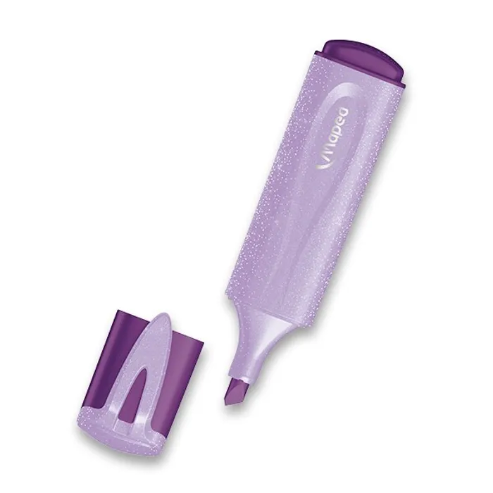 Główne zdjęcie produktu Zvýrazňovač Maped Fluo Peps Glitter Pastel fialová