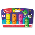 Zaznaczająca kredka Maped Mini Fluo Kawai - 4 sztuki