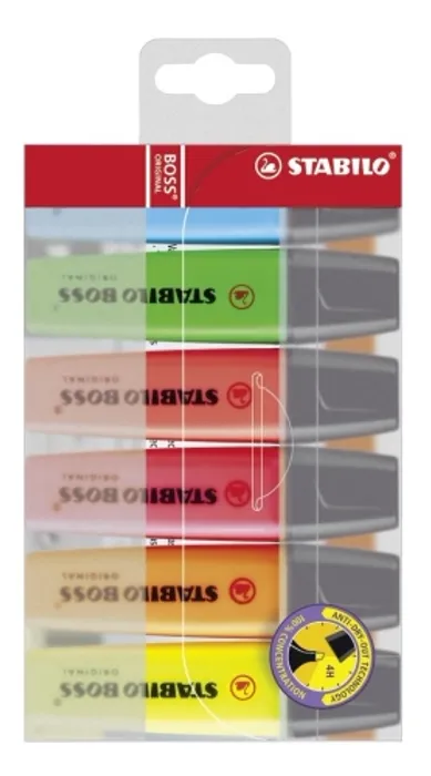 Główne zdjęcie produktu Zvýrazňovač STABILO BOSS ORIGINAL 6 ks sada - 70/6