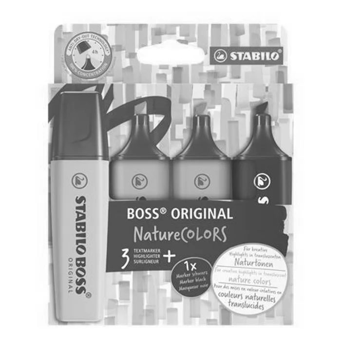 Główne zdjęcie produktu Zvýrazňovač Stabilo Boss Original Nature Colors sada, 4 barev