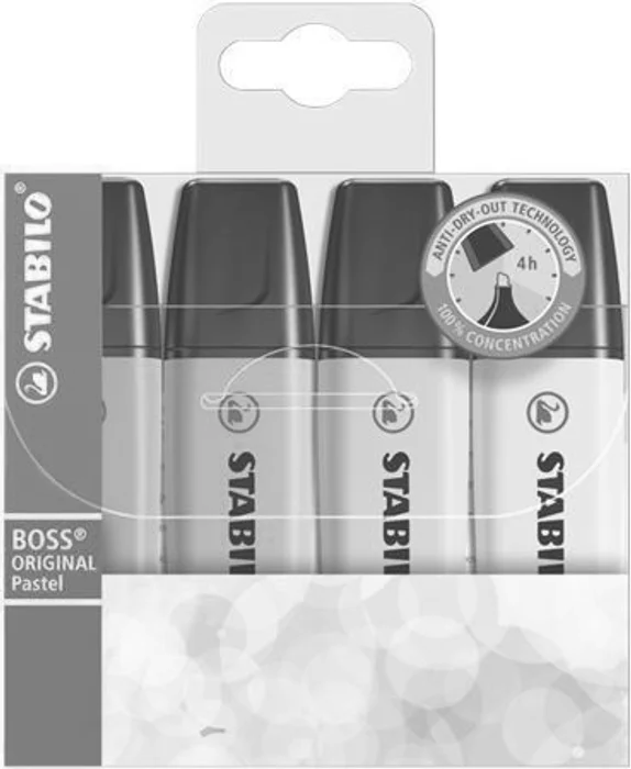 Główne zdjęcie produktu Zvýrazňovač Stabilo Boss Original Pastel sada 4 barev