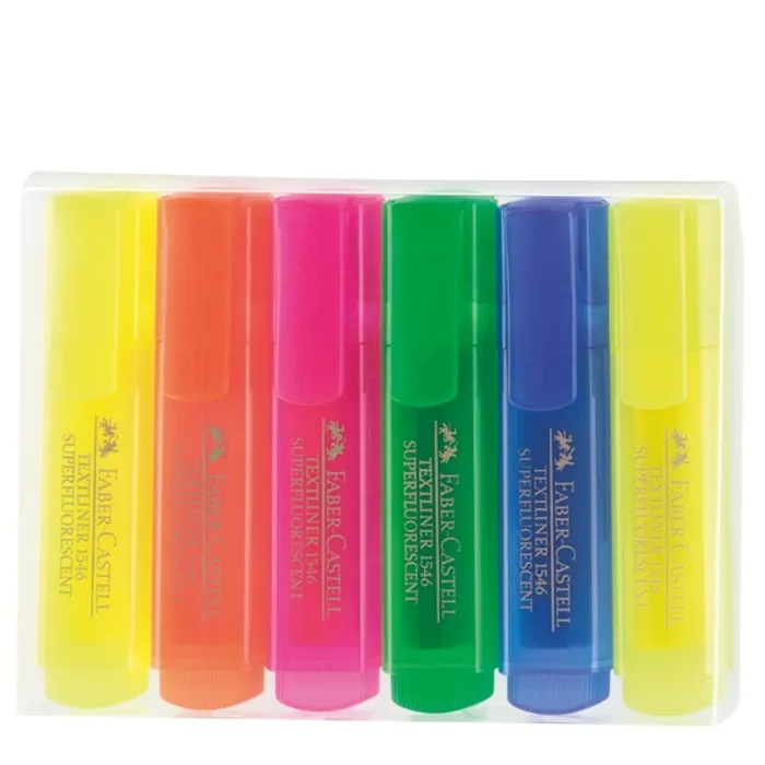 Główne zdjęcie produktu Zvýrazňovač Textliner 1546 superfluorescenční, sada 6ks Faber Castell 154642