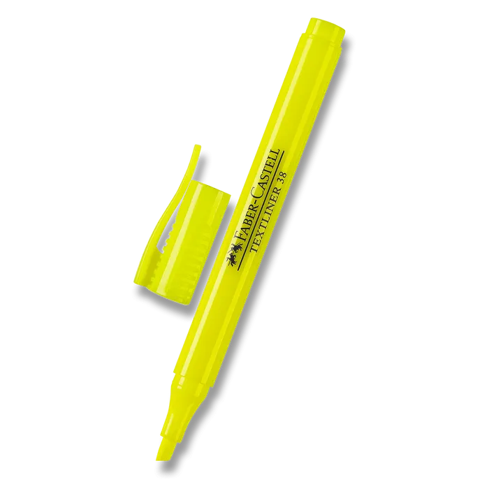 Główne zdjęcie produktu Zvýrazňovač Textliner 38 superfluorescenční, žlutá Faber Castell 157707