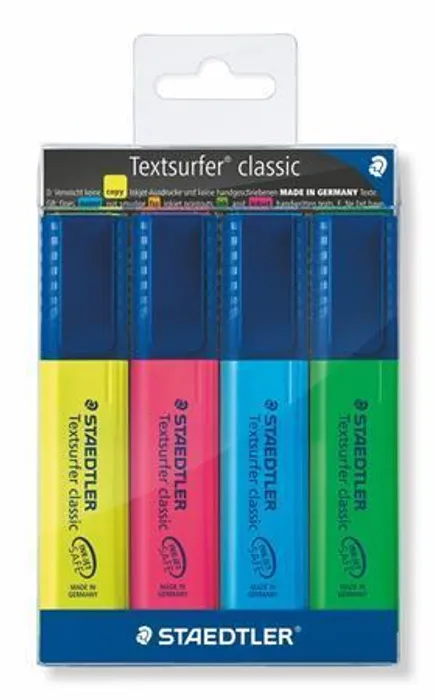 Główne zdjęcie produktu Zvýrazňovač "Textsurfer classic 364", 4 barvy, 1-5mm, STAEDTLER