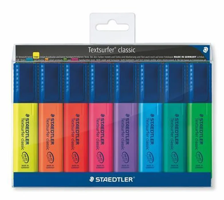 Główne zdjęcie produktu Zvýrazňovač "Textsurfer classic 364", sada, 8 barev, 1-5 mm, STAEDTLER
