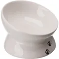 Następne zdjęcie produktu Podwyższona, ergonomiczna miska ceramiczna 0,15 l/o 13 cm, biała